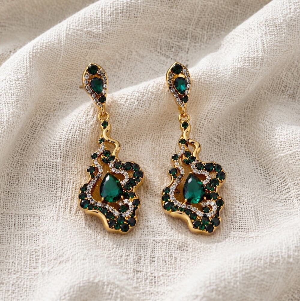 Baroque Court Museum Flower Molten Earrings Art Deco Antique Medieval VTG Boho